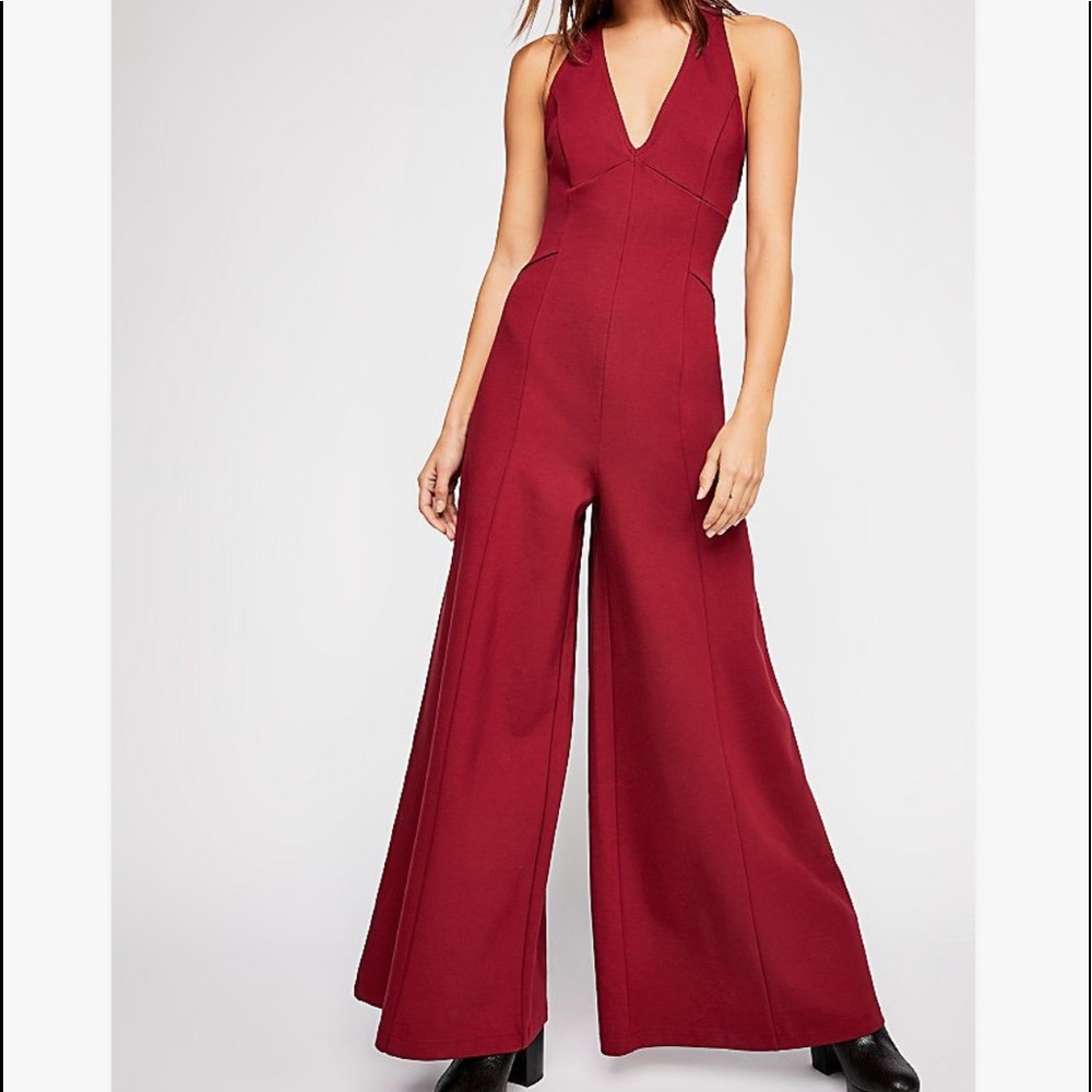 FREE PEOPLE Chloe jumpsuit Size XS Color red